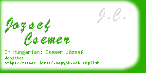 jozsef csemer business card