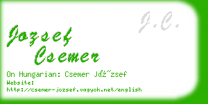 jozsef csemer business card